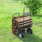 Earth Worth Rolling Firewood Rack Log Cart, Black 83-DT5199 - alternate 4
